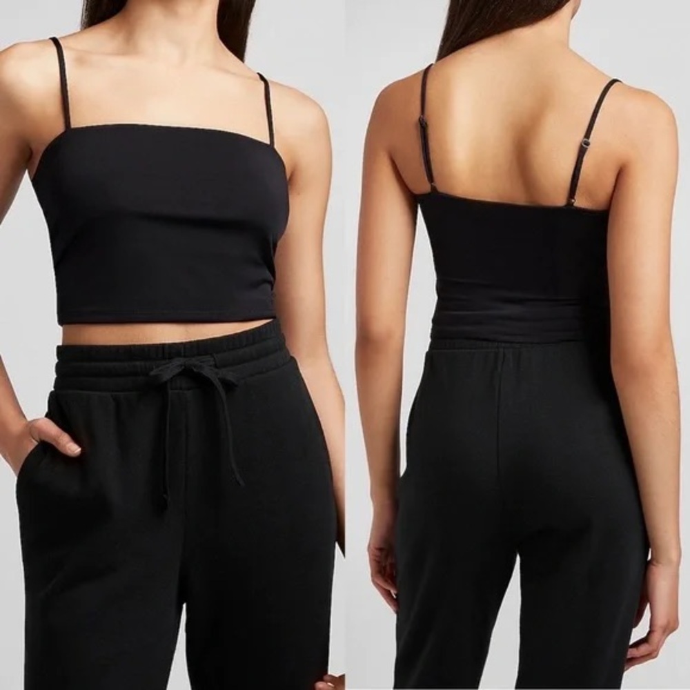 Express Body Contour Compression Silky Square Neck Cropped Cami